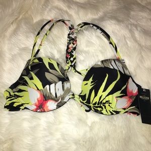 Palm Leaf Push-Up Bikini Top