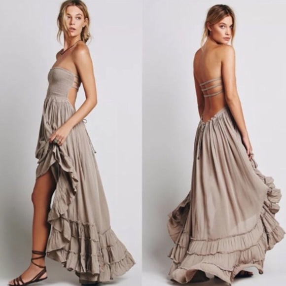 Bohemian Halter Backless Extratropical Maxi Dress - Picture 2 of 7