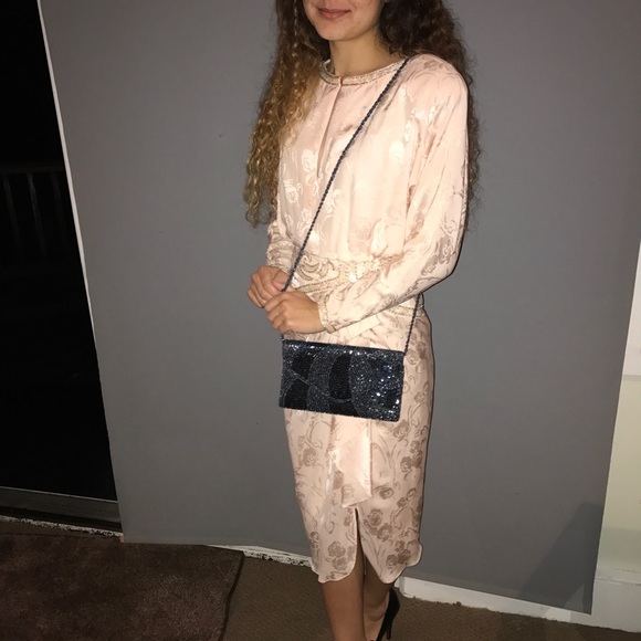 NWOT Beaded Dark Grey Evening / Cocktail Purse - Picture 3 of 3