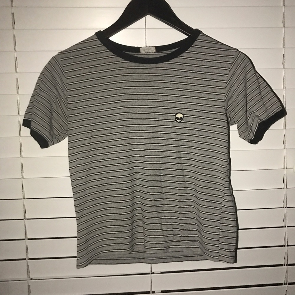 brandy melville alien ringer tee