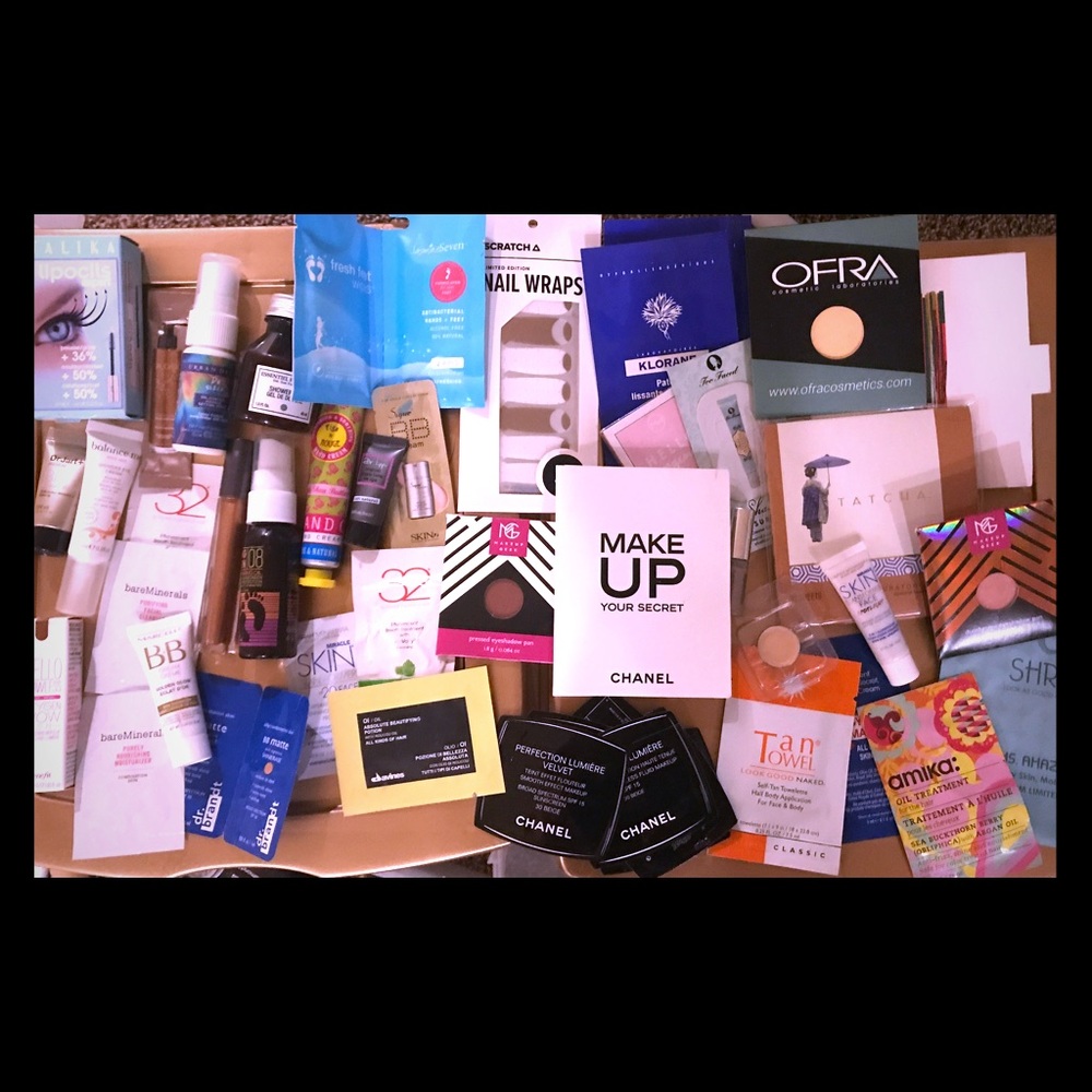 Assorted makeup samples