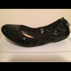 COLE HAAN  black patent ballet flats
