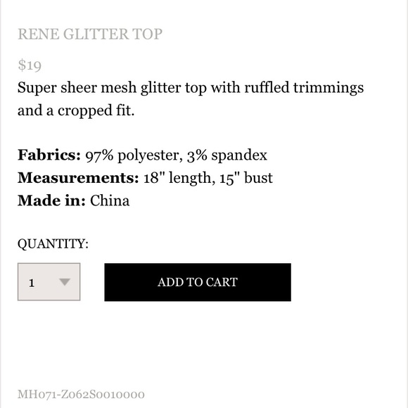 Black Rene glitter top - Picture 6 of 6