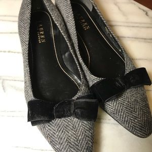 Ralph Lauren Kitten Heels Gretchen Wool Tweed