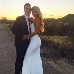 LOVE POTION IVORY LACE HALTER MAXI DRESS