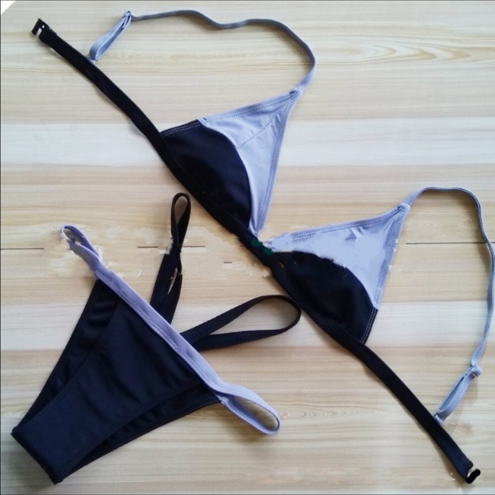 Grey and black bikini