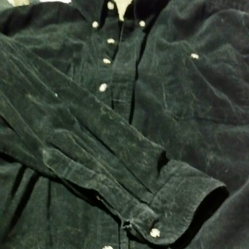 Mens brand new black corduroy shirt, front pockets - Picture 1 of 3