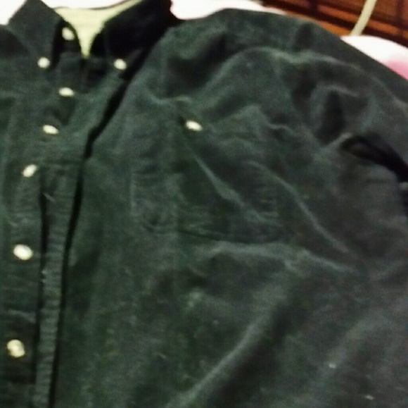 Mens brand new black corduroy shirt, front pockets - Picture 3 of 3