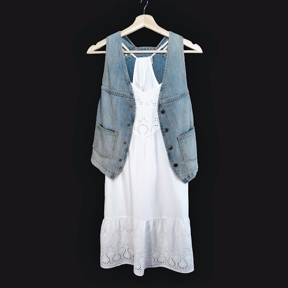 Current Elliott The Circle Vest Denim - Picture 7 of 8
