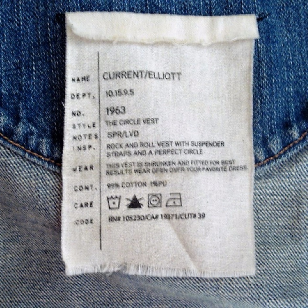 Current Elliott The Circle Vest Denim - Picture 6 of 8