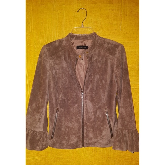 Ivanka Trump Womens Suede Jacket