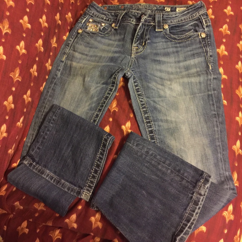 Miss Me boot cut jeans in excellent condition.