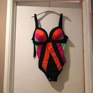 Multi colored bathing suit