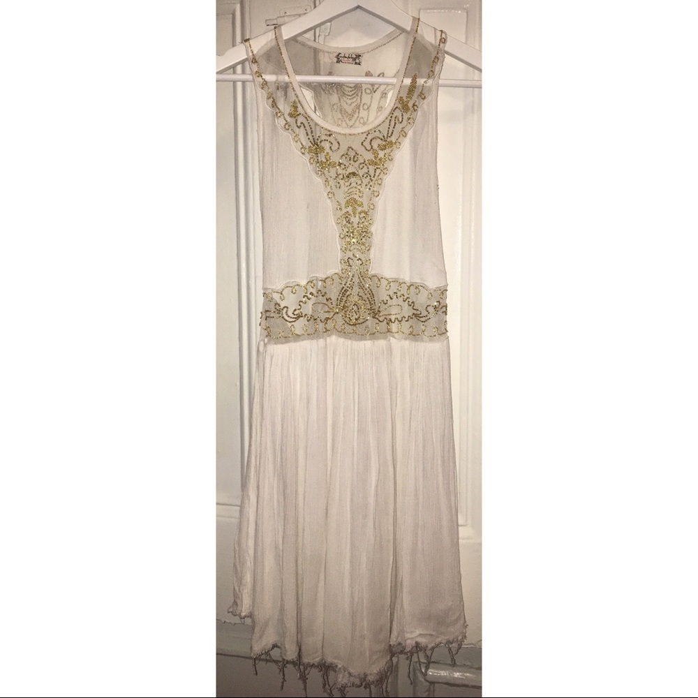 Free People White Mini Dress