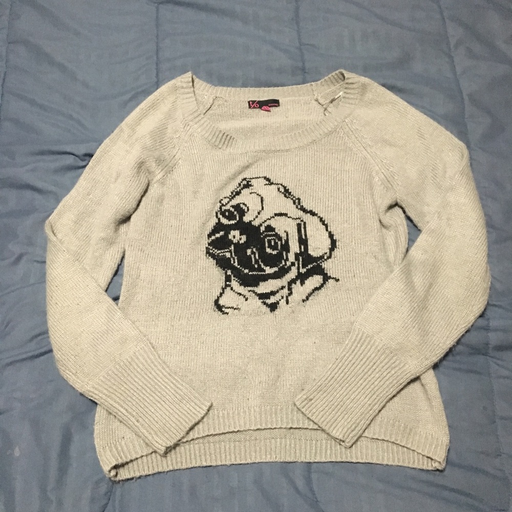 Grey Pug Sweater