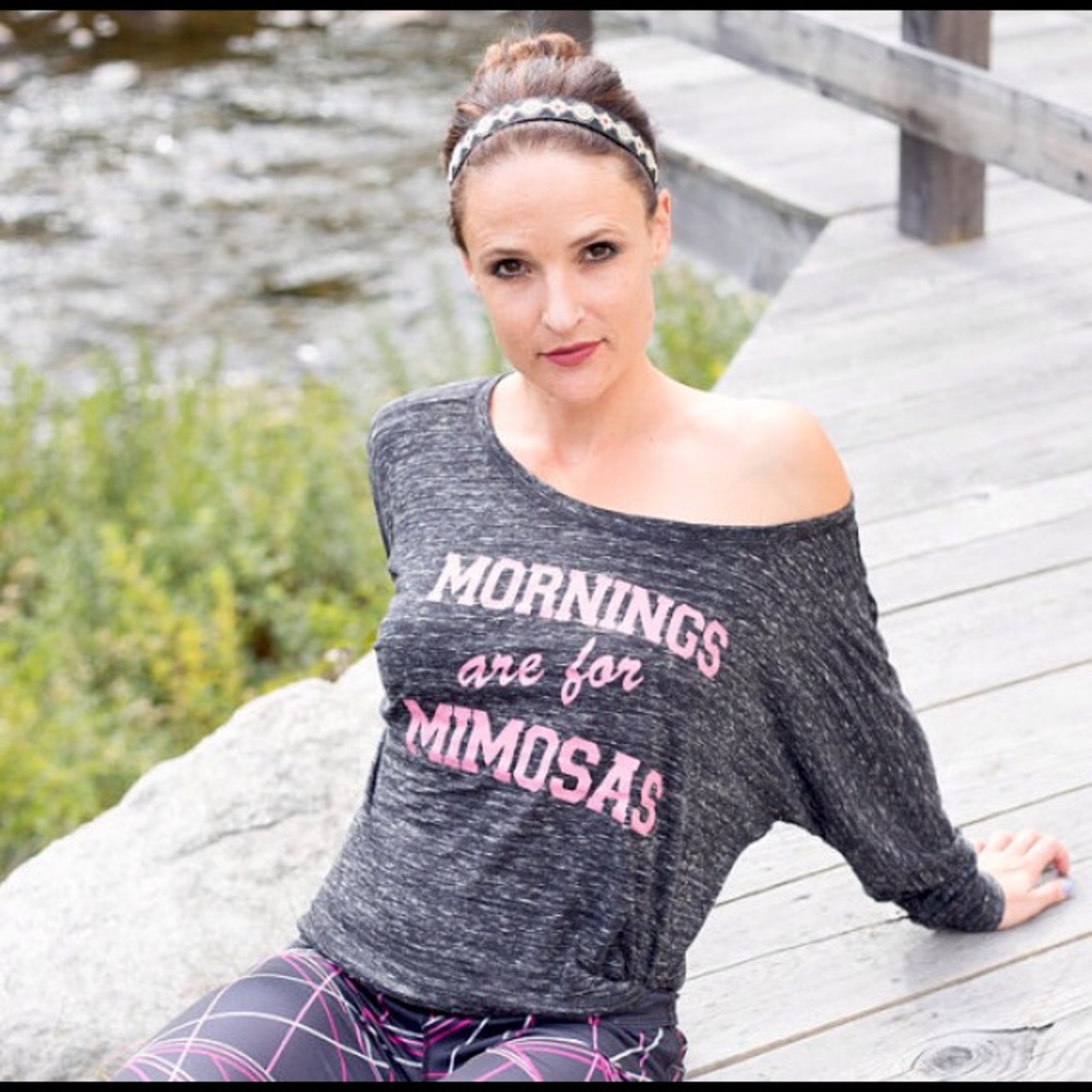 Mornings for Mimosas Off Shoulder Tee