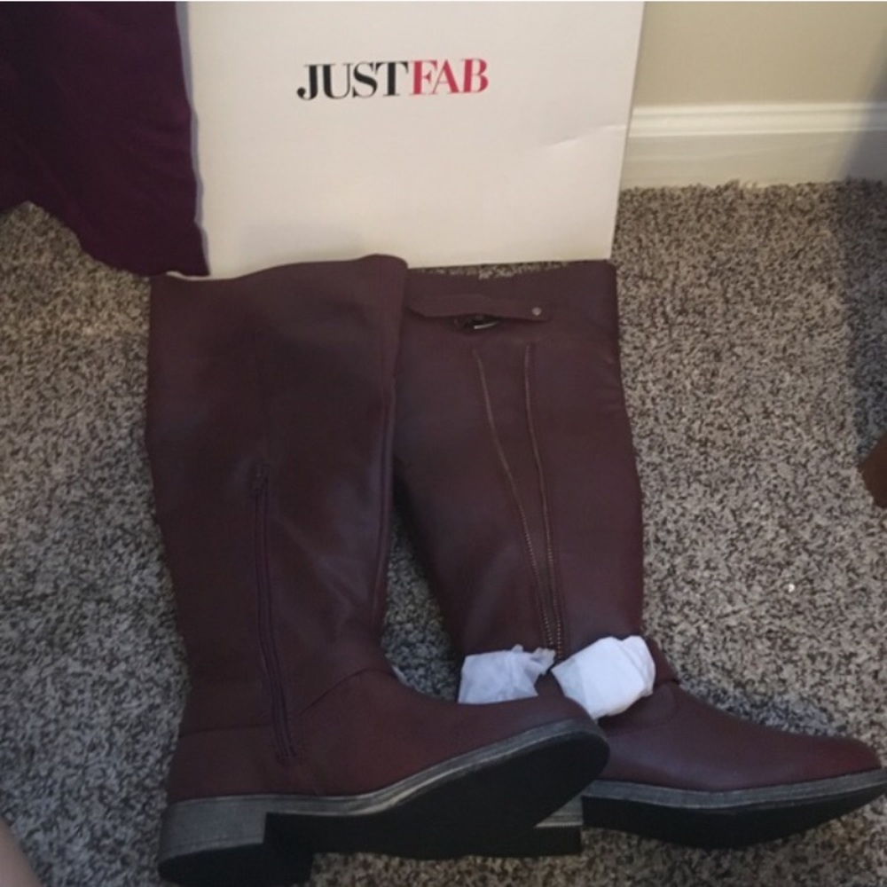 Burgundy tall boots SOLD