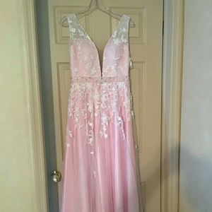 Light pink prom dress