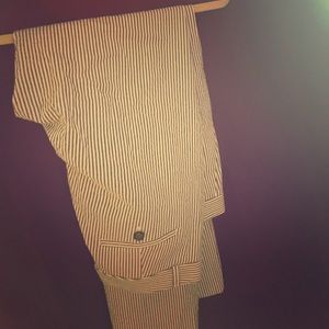 Seersucker banana republic summer pants