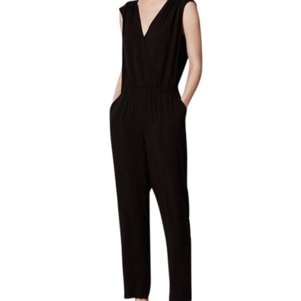 LOFT black tie jumpsuit