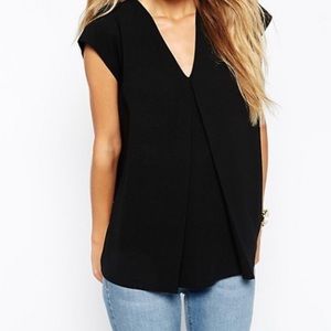 Asos Flowy Origami V-Neck T-Shirt