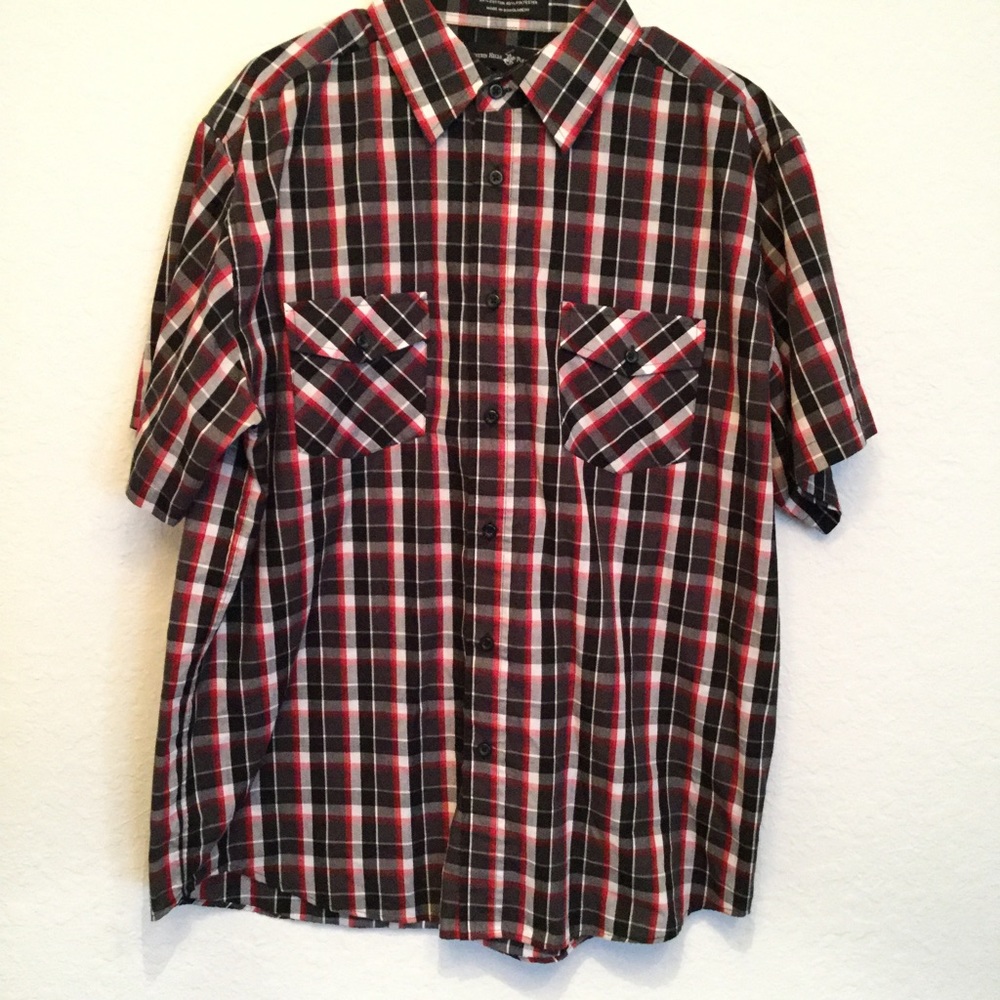 Beverly Hills Polo Club Plaid Button Down