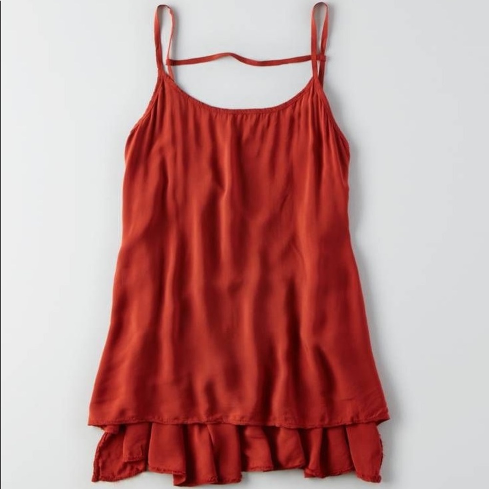 American Eagle Don't Ask Why Flowy Bar Tank
