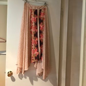 Free People shark bite maxi skirt