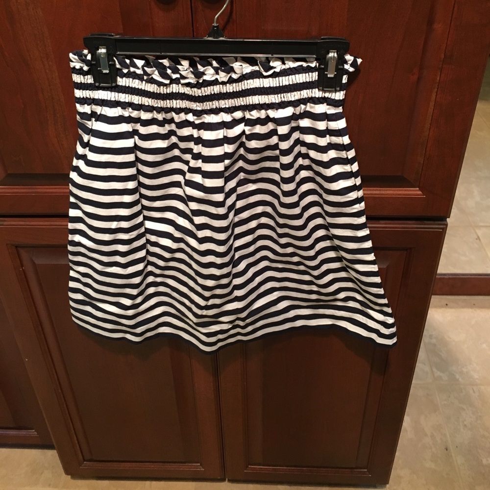 Jcrew striped skirt with pockets