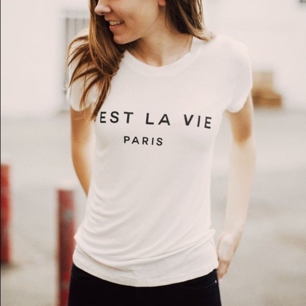 Brandy Melville C'est La Vie Tee Shirt