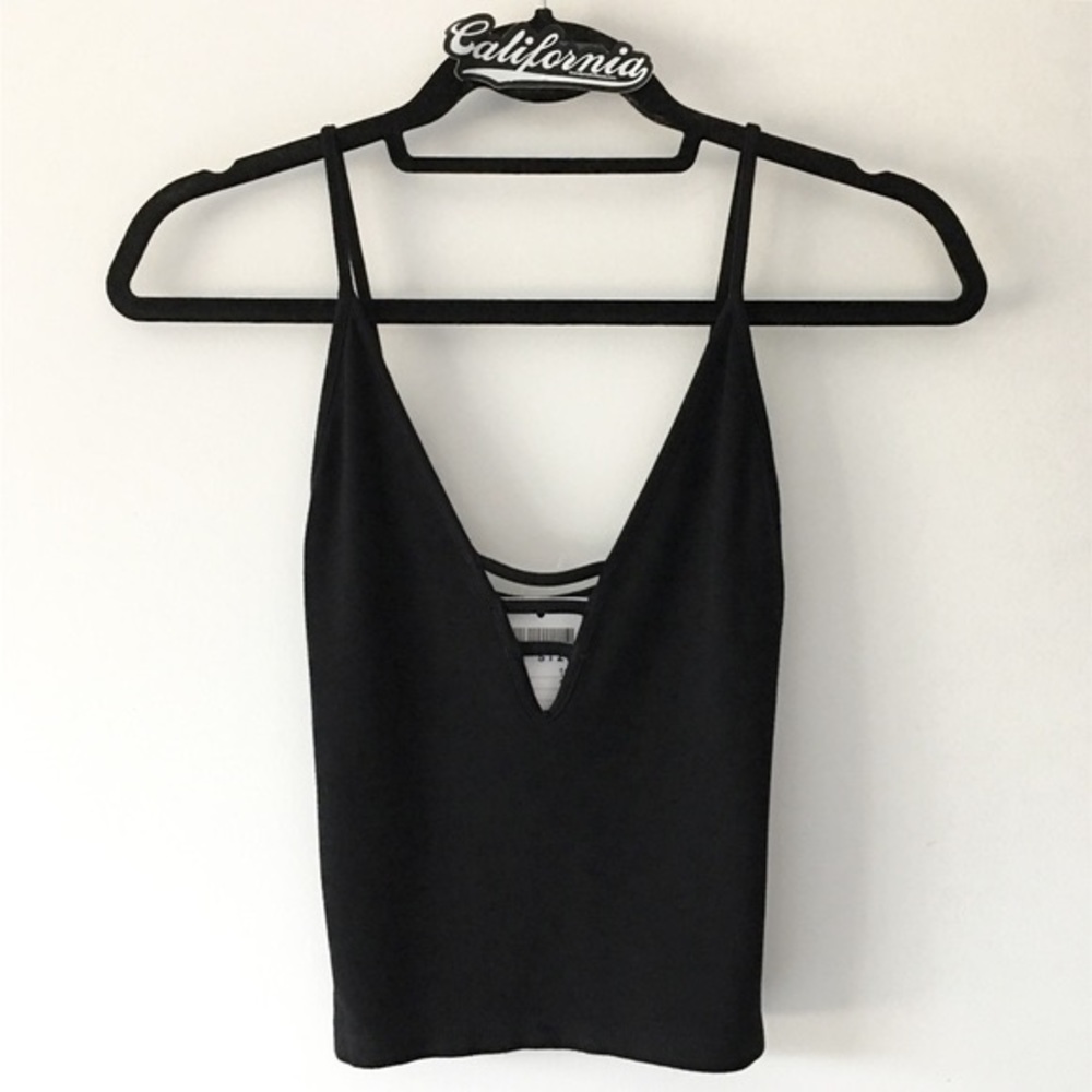 RARE Brandy Melville Angeline Black Ladder Tank