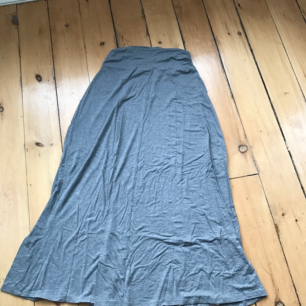 Gray maxi skirt