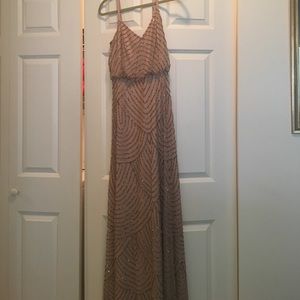 Adrianna Papell size 2 long beaded dress.