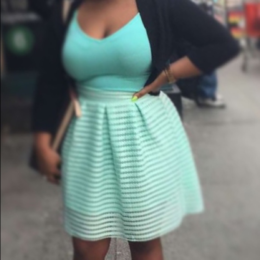Beautiful Teal Skater Skirt