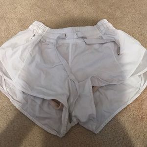 White Lululemon shorts