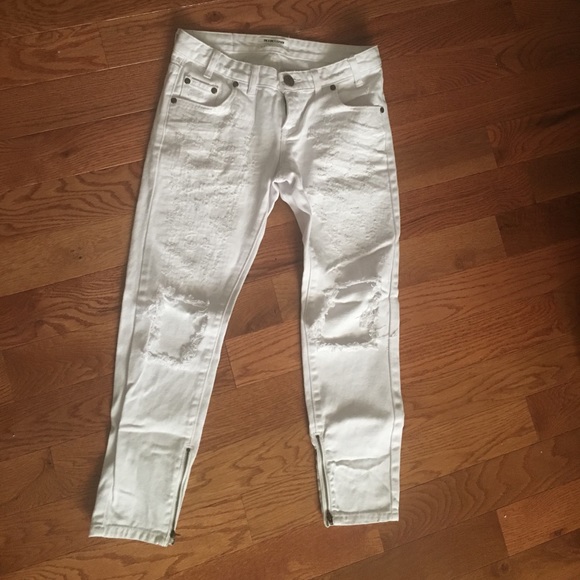 One Teaspoon Denim - One teaspoon jeans freebirds white 25 new!!