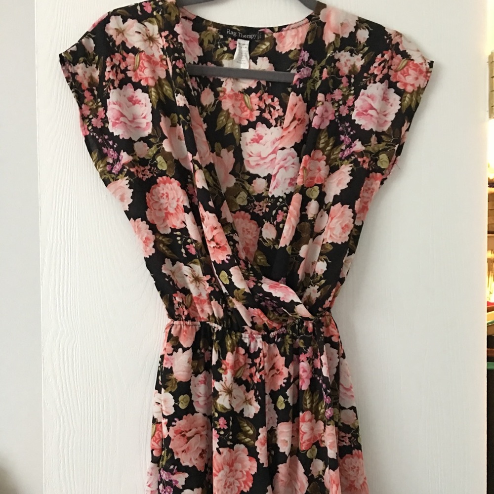 Floral shorts romper