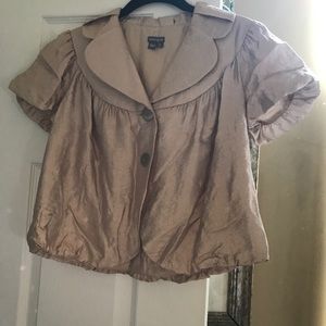 Silk Anthracite cropped jacket