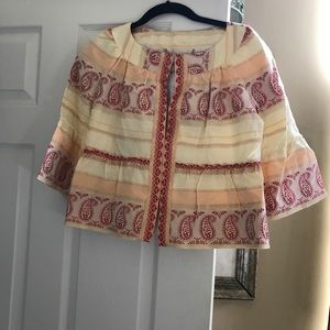 Walter silk embroidered cropped jacket