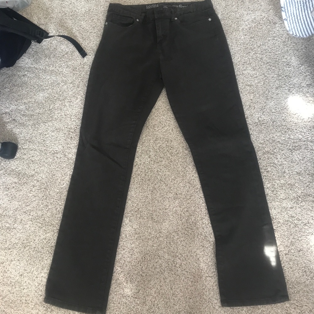 Tommy Hilfiger olive green straight jeans