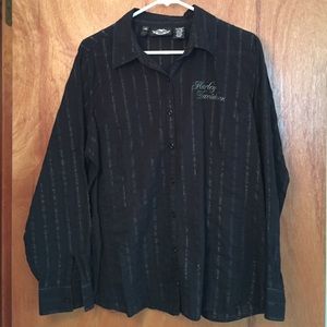 Harley Davidson Long Sleeve Button Up Shirt 1W