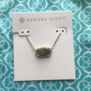 BNWOT Kendra Scott Platinum Drusy Elisa