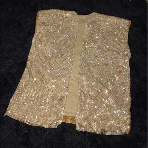 Sparkle/Bling Out Gold Vest