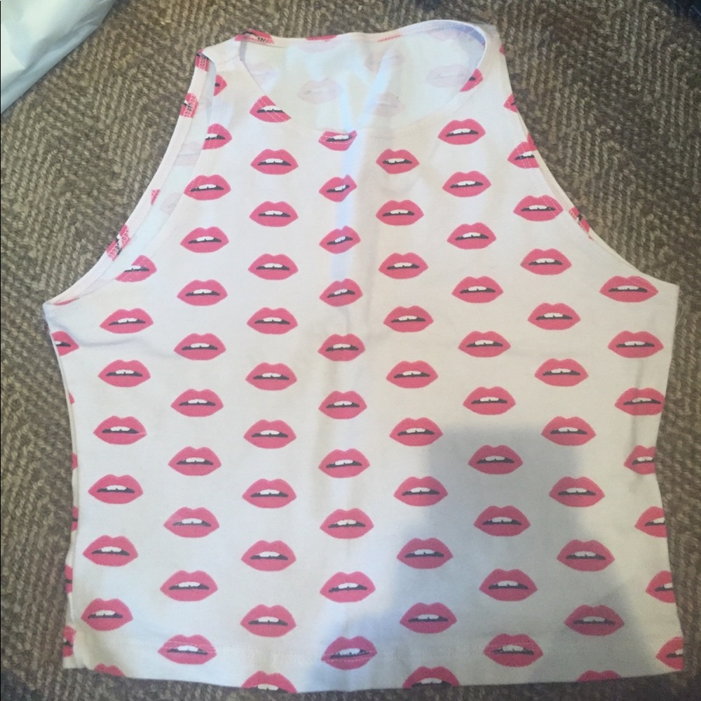 Crop top with lips