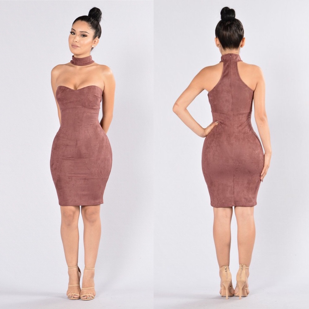 Fashion Nova Burgundy Cocktail Dress