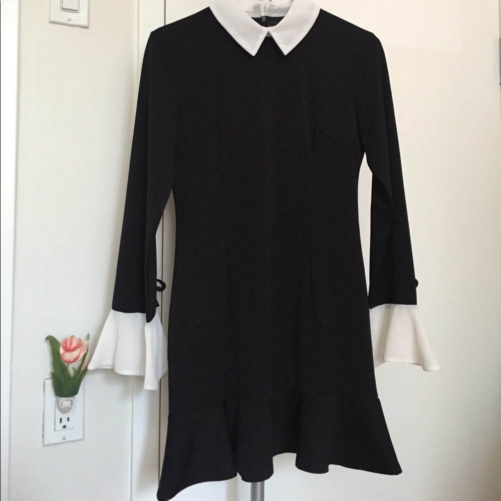 Mini dress with ruffle details