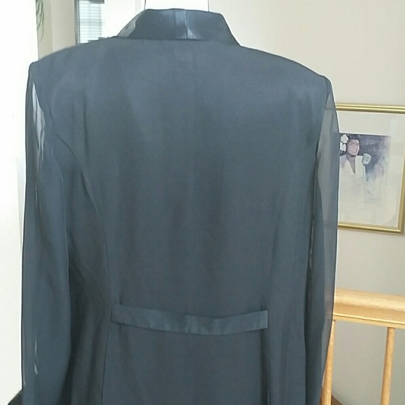 PRETTY DRESS & COAT WITH SHEER SLEEVES - Picture 4 of 8