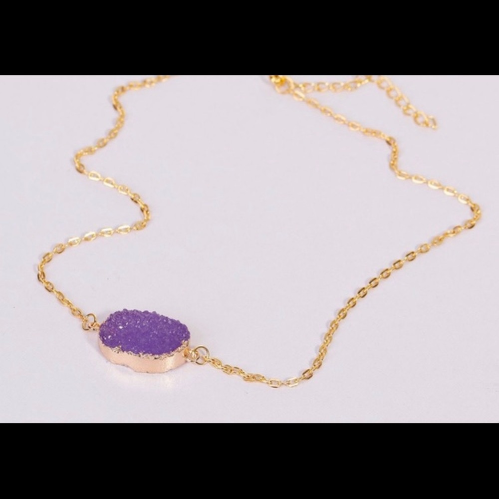 Druzy Amethyst Necklace