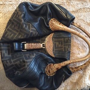 Authentic Fendi alligator spy bag