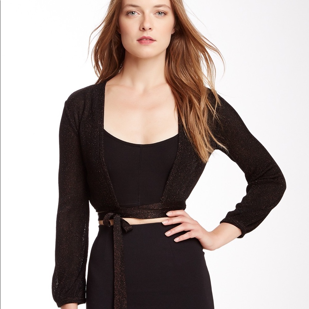 Missoni Tie Hem Bolero Cardigan Black (Small)